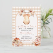 Invitation Boho Automne Citrouille Vêtements Baby shower Invi (Debout devant)