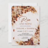 Invitation Boho automne et automne fleurs rouillent lever et  (Devant)