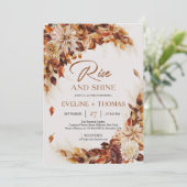 Invitation Boho automne et automne fleurs rouillent lever et  (Debout devant)
