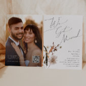 Invitation Boho automne fleur sauvage | annonce de fuite amou