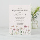 Invitation Boho Automne Fleur sauvage Couples Wedding shower (Debout devant)