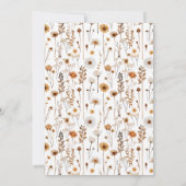 Invitation Boho Automne Fleur sauvage Motif Brown Mariage bei (Dos)