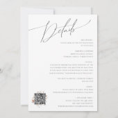 Invitation Boho Automne Fleur sauvage QR Code Tout en un Mari (Dos)