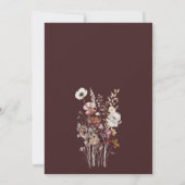 Invitation Boho Automne Fleur sauvage Terracotta Engagement P (Dos)