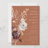 Invitation Boho Automne Fleur sauvage Terracotta Fête des mar (Devant)