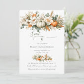Invitation Boho Automne Floral Arrangement Sweet 16 (Debout devant)
