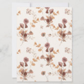 Invitation Boho Automne Floral Blanc Citrouille Est Sur Le Ch (Dos)