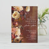 Invitation Boho Automne Floral Bridal Douche (Debout devant)