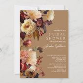 Invitation Boho Automne Floral Bridal Douche (Devant)
