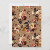 Invitation Boho Automne Floral Bridal Douche (Dos)