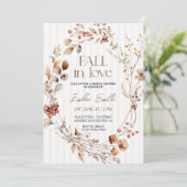 Invitation Boho Automne Floral Bride (Debout devant)