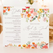 Invitation Boho automne floral rustique tout en un mariage