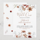 Invitation Boho Automne Notre Petit Sauvage Un Tourne Une Inv (Devant / Derrière)