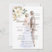 Invitation Boho avec mariage de mariés (Devant)