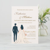Invitation Boho avec mariage des mariés (Debout devant)