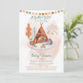 Invitation Boho Baby Boy Teepee et Baby shower de jouets (Debout devant)