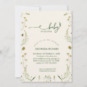 Invitation Boho Baby Fleur Sauvage Baby Shower (Devant)