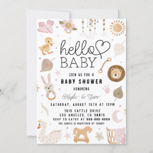 Invitation Boho Baby Girl Nursery Douche