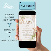 Invitation Boho Baby in Bloom Baby shower Pampas Floral