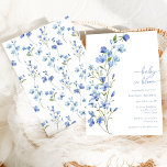 Invitation Boho Baby In Bloom Blue Fleur sauvage Baby shower<br><div class="desc">Boho Baby In Bloom Blue Fleur sauvage Baby shower Invitation</div>