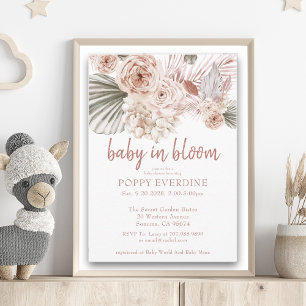 Invitation Boho Baby In Bloom Pampas Grass Girl Baby shower I