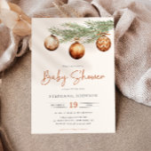 Invitation Boho Baby shower de vacances hiver