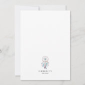 Invitation Boho Baby shower Dreamcatcher Floral Tribal (Dos)