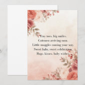 Invitation Boho Baby Shower Invite Pastel Theme (Devant / Derrière)