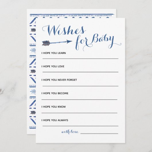 Invitation Boho Baby shower Wives For Baby (Devant / Derrière)