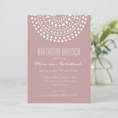 Invitation Boho Bali Anniversaire Brunch sur Rose (Debout devant)