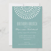 Invitation Boho Bali Anniversaire Brunch Turquoise (Devant)