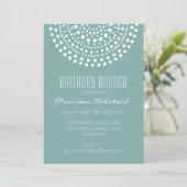 Invitation Boho Bali Anniversaire Brunch Turquoise (Debout devant)