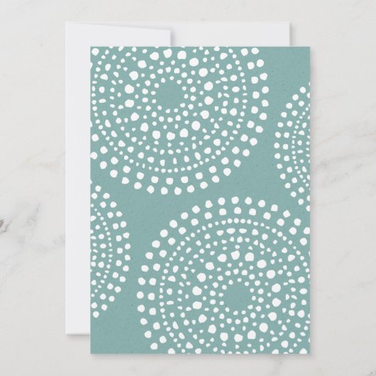 Invitation Boho Bali Anniversaire Brunch Turquoise (Dos)