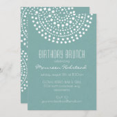 Invitation Boho Bali Anniversaire Brunch Turquoise (Devant / Derrière)