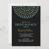 Invitation Boho Bali Turquoise Noir Anniversaire 2 (Devant)