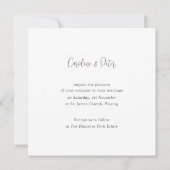Invitation Boho Bamboo Feuille Botanique Vert doux et élégant (Dos)