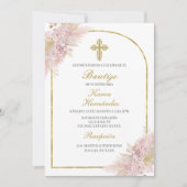 Invitation Boho Baptism espagnol (Devant)