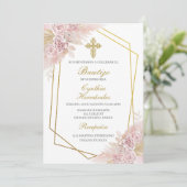Invitation Boho Baptism espagnol (Debout devant)