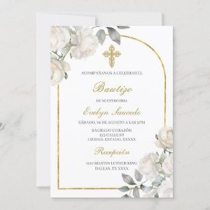 Invitation Boho Baptism espagnol