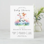 Invitation Boho Barn Calf Baby shower de vache (Debout devant)