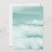 Invitation Boho Beach Aquarelle Bleu Sarcelle Enterrement de (Dos)