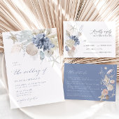 Invitation Boho Beach Blue Wedding Enregistrer La Date Invita