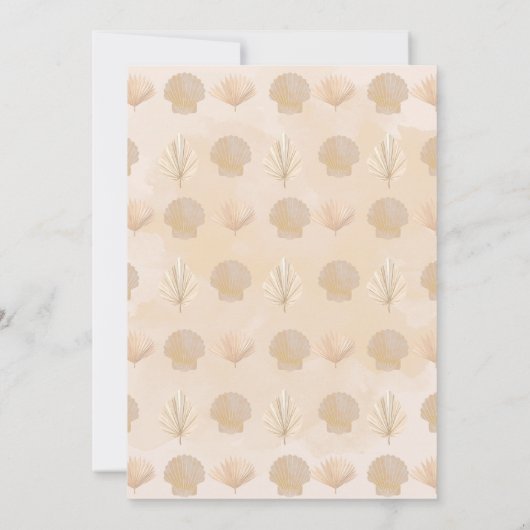 Invitation Boho Beach Shell Ocean Mariage (Dos)