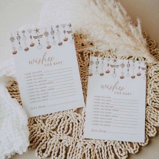 Invitation Boho Beach Shell Wives for Baby Card