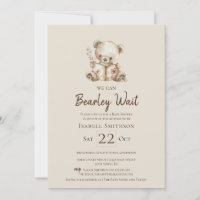 Boho Bearly Wait Storybook Bear Baby shower