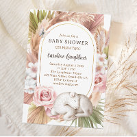 Boho Bébé Animal Dormir Baby shower mouton