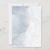 Invitation BOHO Bébé Garçon Attrape-Rêves Bleu Poussiéreux (Dos)