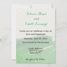 Boho Beige Elegant Vert Moderne Aquarelle Mariage