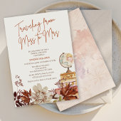 Invitation Boho Beige Fall Voyageurs Mlle Mme Fête des mariée