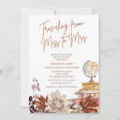 Invitation Boho Beige Fall Voyageurs Mlle Mme Fête des mariée (Devant)